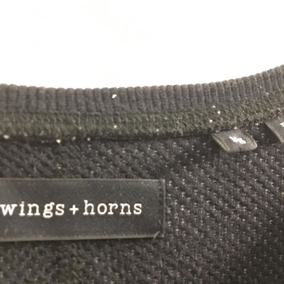 Mens Wings and Horns button cotton tee in Large - Picture 2 of 3